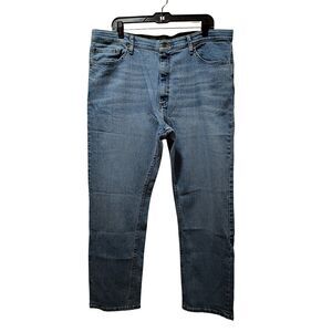 Wrangler Authentics Jeans Men's 38x31 Straight Blue Stretch Denim 10ZM1CSCH